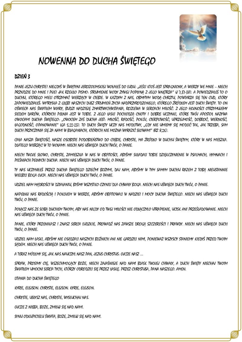 Litania do Ducha Świętego