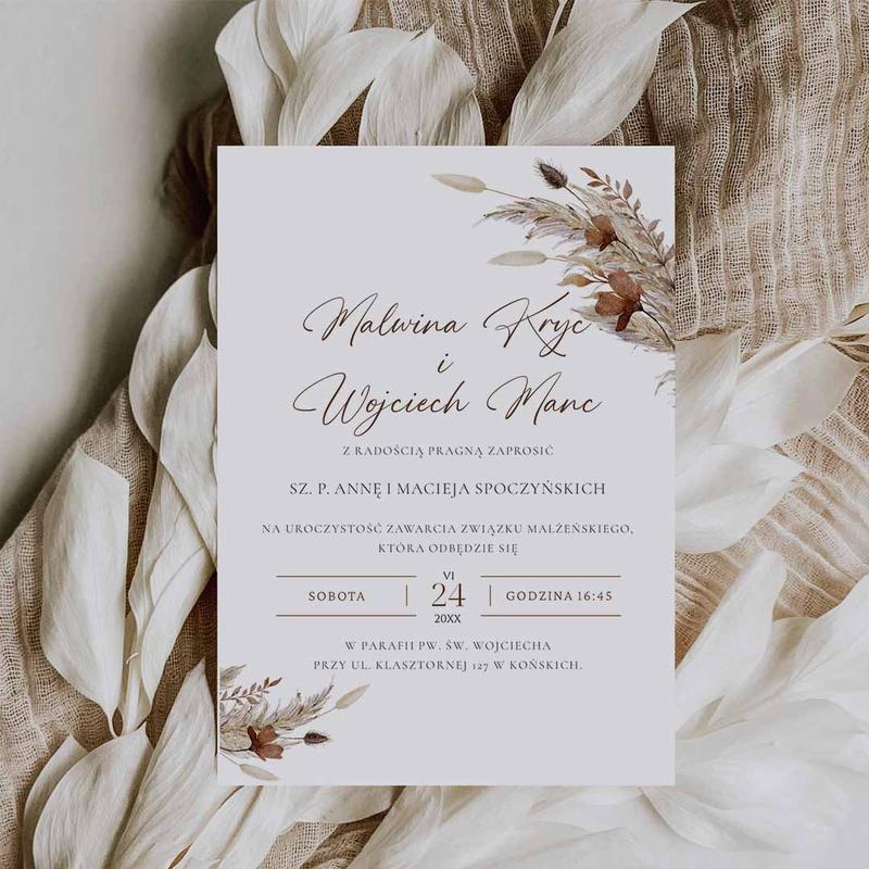 Eleganckie wzory zaproszeń na ślub, które zachwycą twoich bliskich