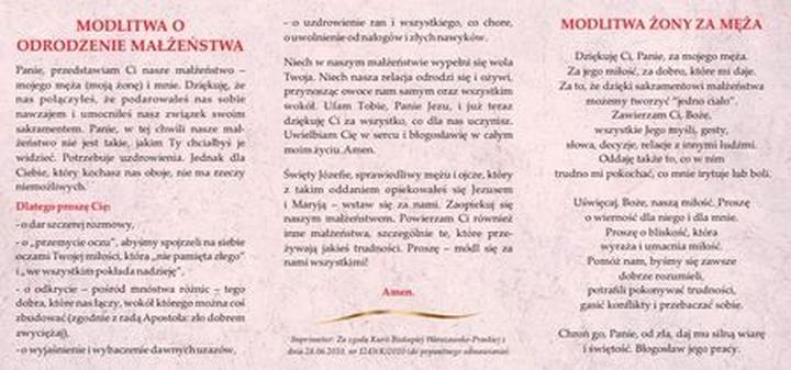 Modlitwa o odrodzenie małżeństwa